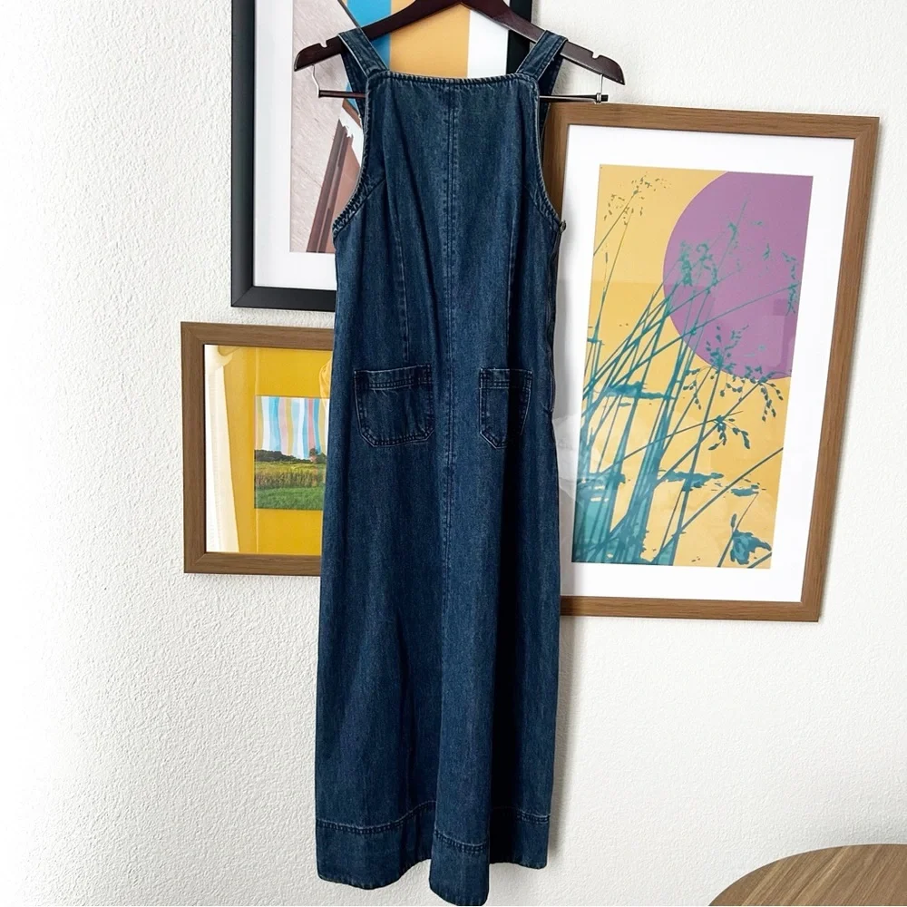 NWT Free People Dex Denim Pocket Midi Dress